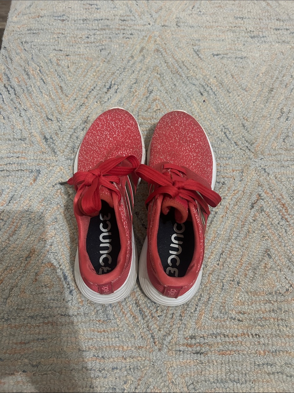 adidas Red Glitter Athletic Shoes